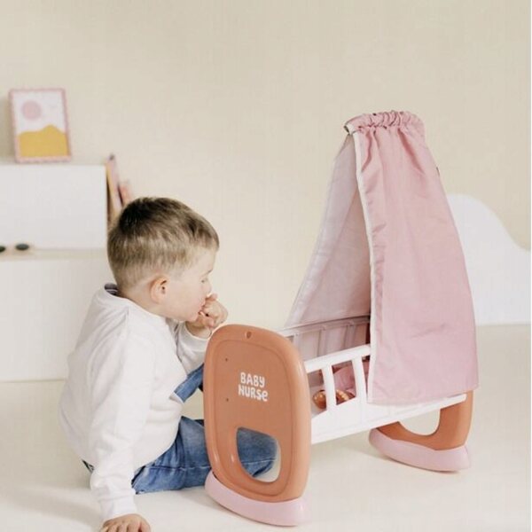 Culla per bambole Smoby Baby Nurse con baldacchino rimovibile e lavabile