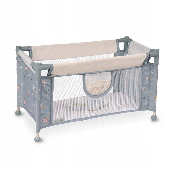 Letto da viaggio per bambole COCO De Cuevas, pieghevole e decorato, fino a 45 cm