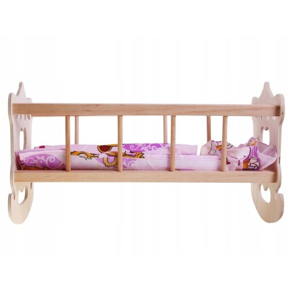 Culla a dondolo in legno per bambole Malimas - Modello Cuore per bambini 18m+