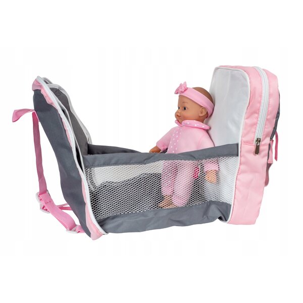 Bambolina Puppenbett und Rucksack: komplettes Spielset für Kinder ab 3 Jahren