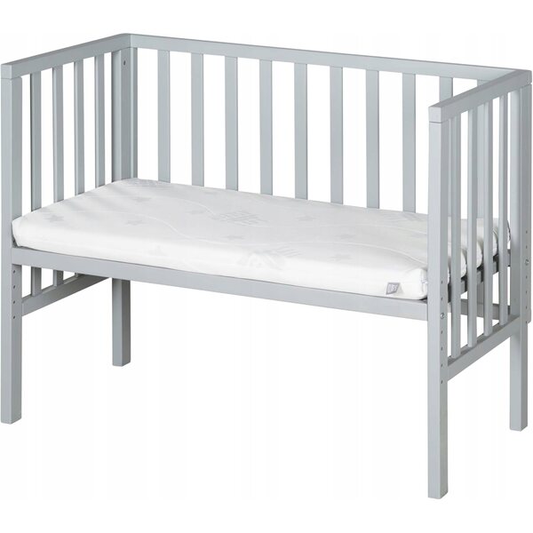 Roba lettino co-sleeping in legno grigio 90x45 cm con materasso integrato
