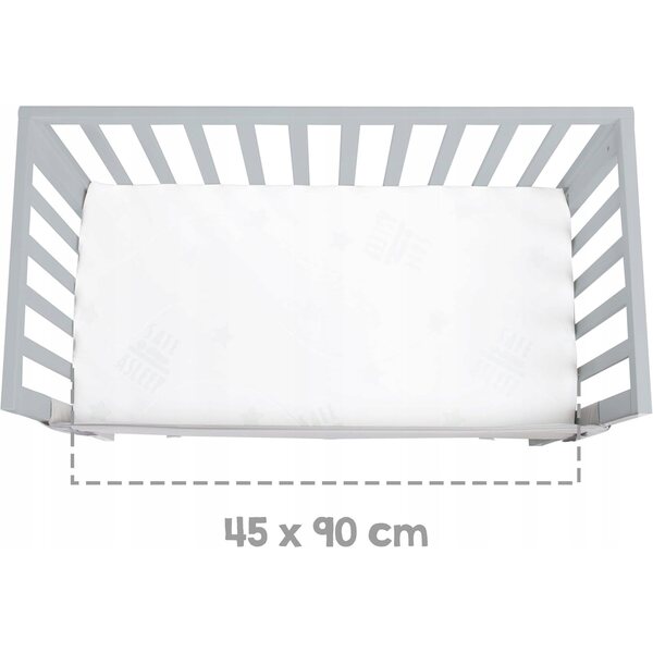 Roba lettino co-sleeping in legno grigio 90x45 cm con materasso integrato