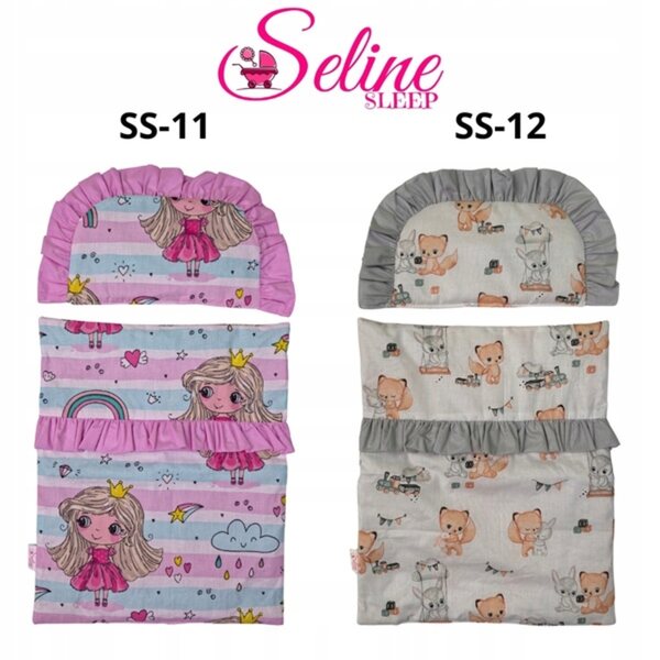 Biancheria da letto per bambole SELINE SLEEP: piumino e cuscino | Produzione polacca, 16 modelli