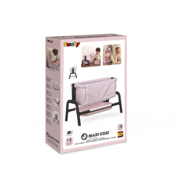 SMOBY Maxi-Cosi Lettino per Bambole Regolabile con Ripiano Rosa