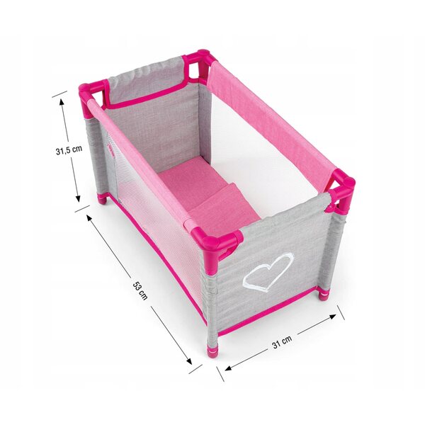 Set Elsa Milly Mally per bambole con lettino, seggiolone e accessori rosa