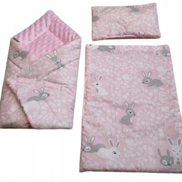 Jackmar komplettes doppelseitiges Puppenbettwäscheset mit Decke und Schlafsack