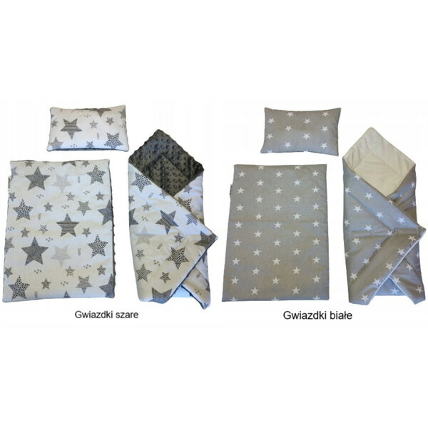 Jackmar komplettes doppelseitiges Puppenbettwäscheset mit Decke und Schlafsack