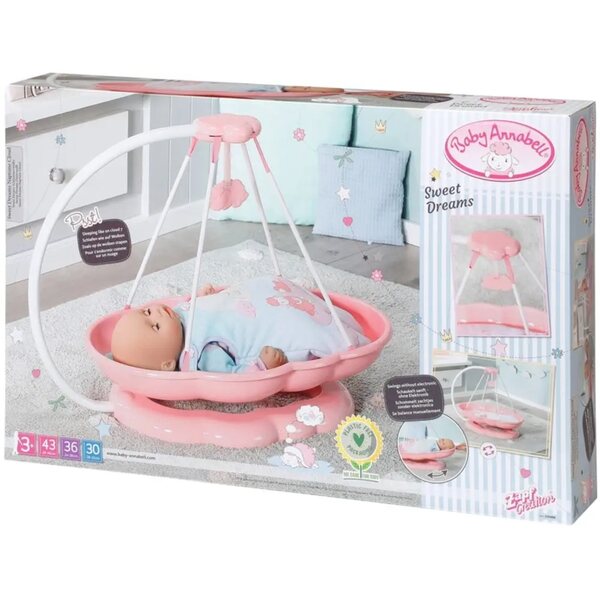Wiege für Baby Annabell Zapf Puppenspielzeug für Kinder ab 3 Jahren