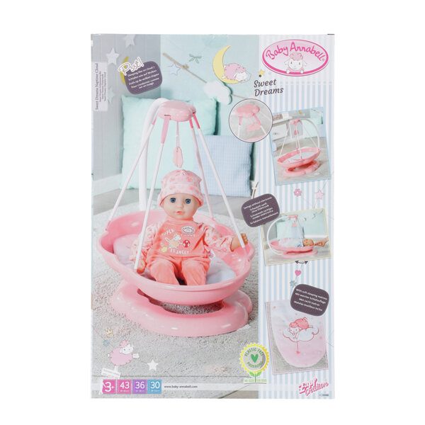 Wiege für Baby Annabell Zapf Puppenspielzeug für Kinder ab 3 Jahren