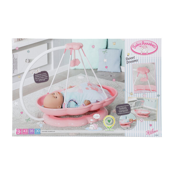 Wiege für Baby Annabell Zapf Puppenspielzeug für Kinder ab 3 Jahren