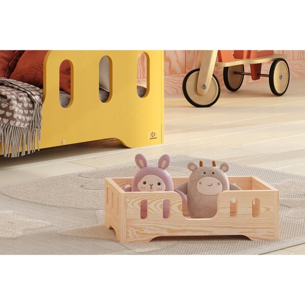 Lettino in Legno Naturale per Bambole, Sicuro ed Ecologico, Ideale per Bambine