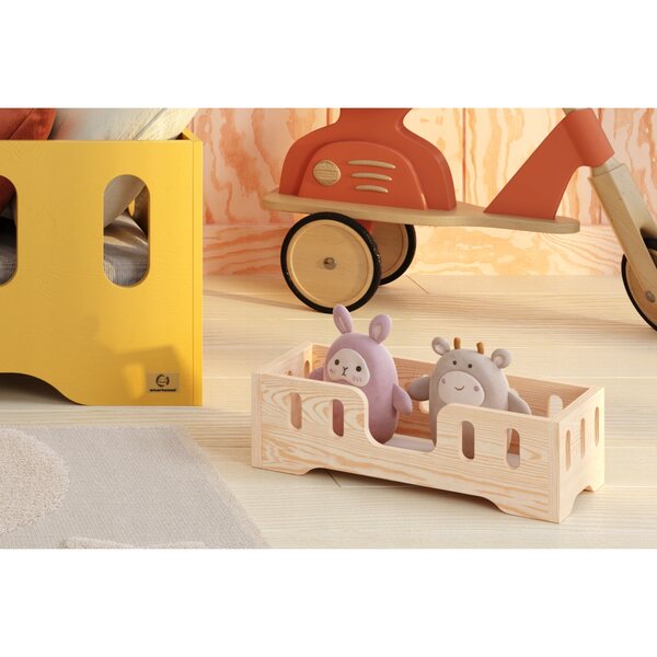 Lettino in Legno Naturale per Bambole, Sicuro ed Ecologico, Ideale per Bambine