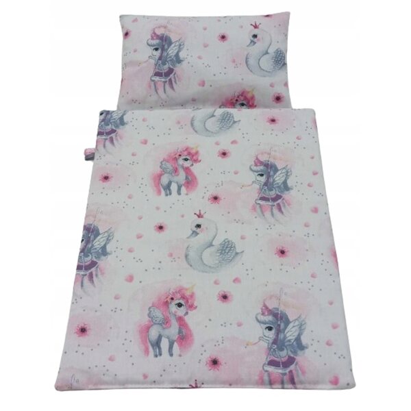Komplettes Bettwäscheset für Puppen mit antiallergischem Kissen und Bettdecke