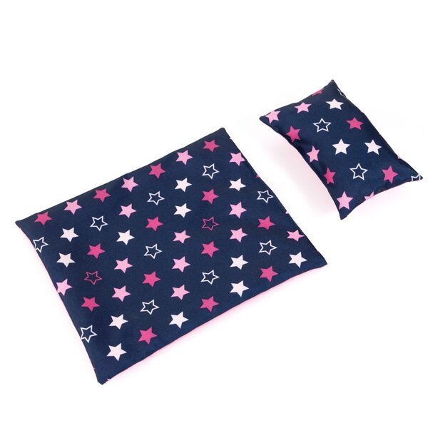 Bayer Design letto multifunzione per bambole con accessori blu e rosa
