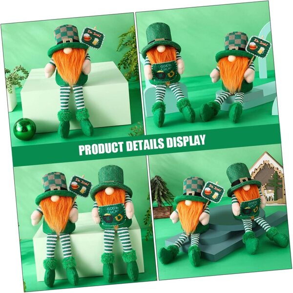 Vaguelly 2 Stück St. Patrick's Day Puppe Heim- und Partydekoration 30 cm