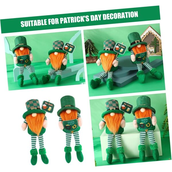 Vaguelly 2 Stück St. Patrick's Day Puppe Heim- und Partydekoration 30 cm