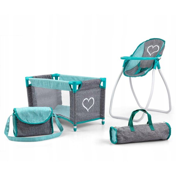 Elsa Prestige Mint Puppenset: Kinderbett, Sitz und 3-in-1-Schaukelstuhl