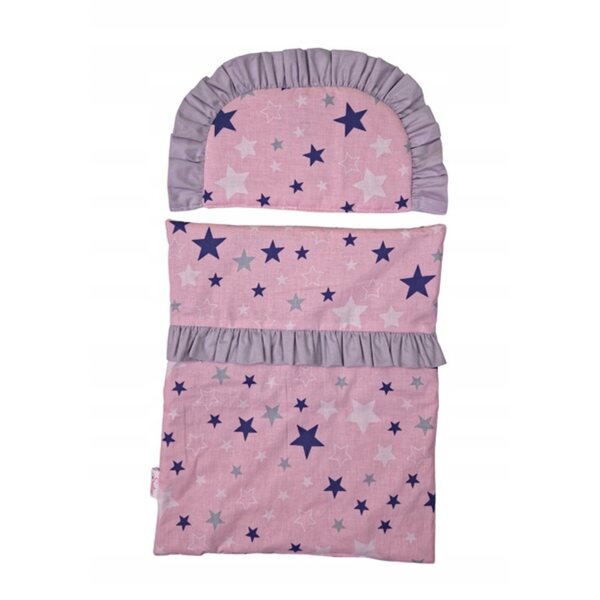 SELINE SLEEP Puppenbettwäsche – ein Set aus polnischer Produktion mit Bettdecke und Kissen
