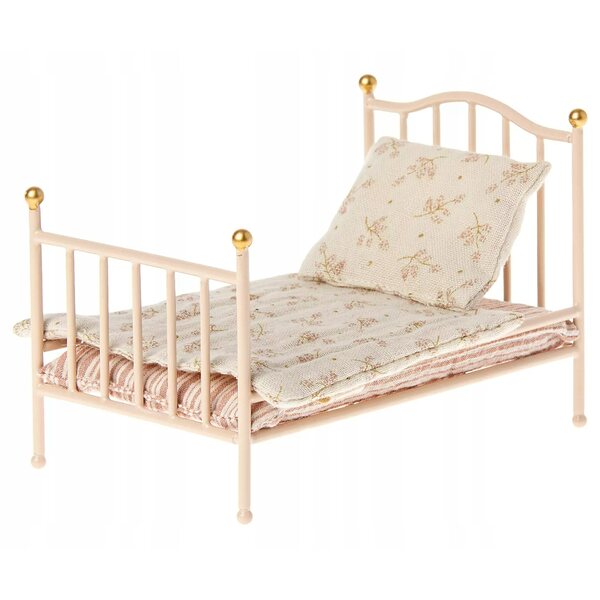 Letto vintage in metallo per topolini Maileg, età 3+