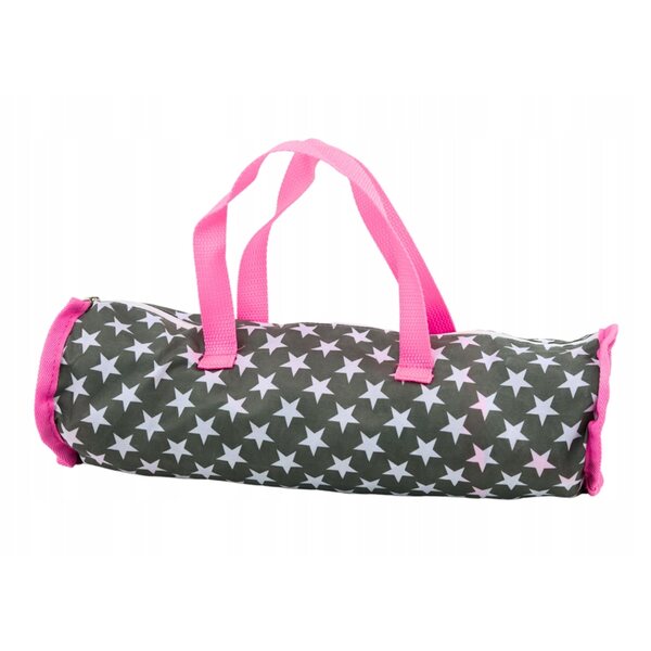 Alice grau rosa Puppenbett mit Sternen LEAN Toys CE-zertifiziert