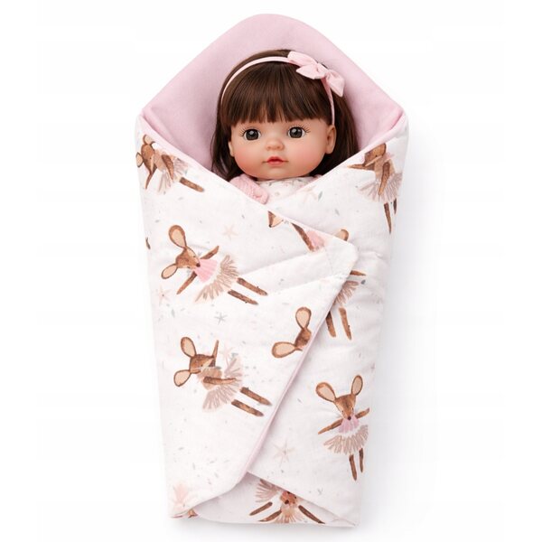 Olo Ballerina Collection Puppendecke, weich und sicher, 30-35 cm, rosa