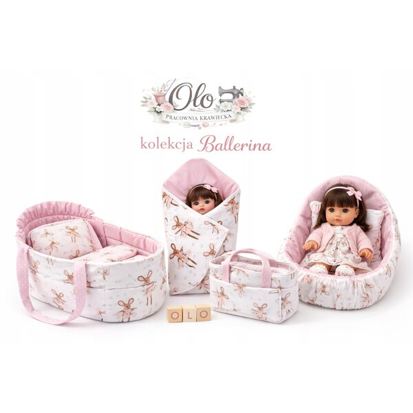 Olo Ballerina Collection Puppendecke, weich und sicher, 30-35 cm, rosa