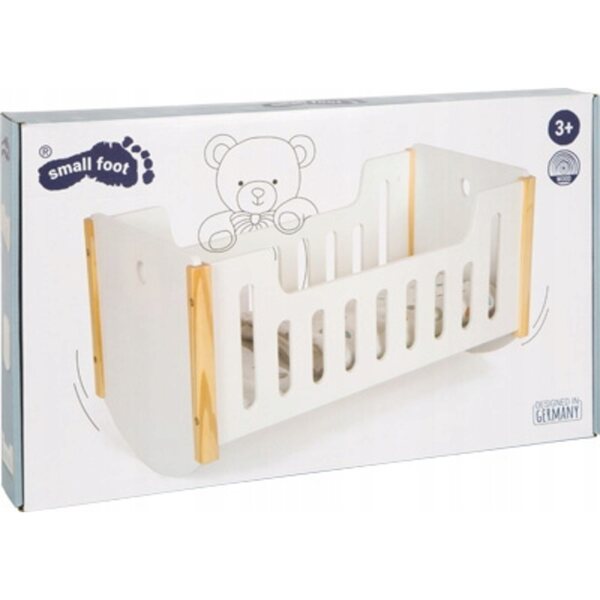 Holzwiege für Puppen mit Kissen und Decke Small Foot Weiß
