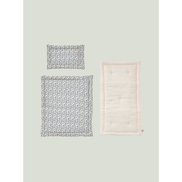 Cherry Blush Puppenbettwäsche mit Matratze aus 100 % Baumwolle, perfekt für ein Retro-Bett