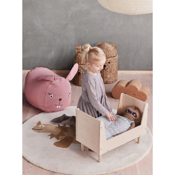 Cherry Blush Puppenbettwäsche mit Matratze aus 100 % Baumwolle, perfekt für ein Retro-Bett