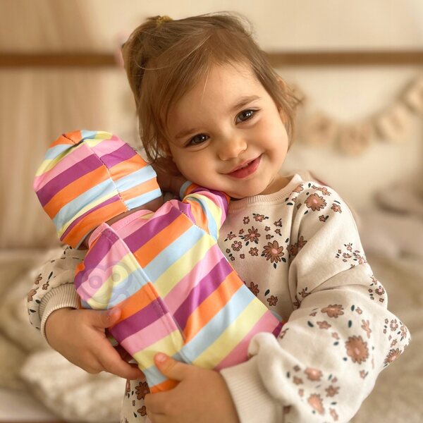 Woopie-Kleidungsset für 43–46 cm große Puppen mit Body, Pyjama und Einhornhut