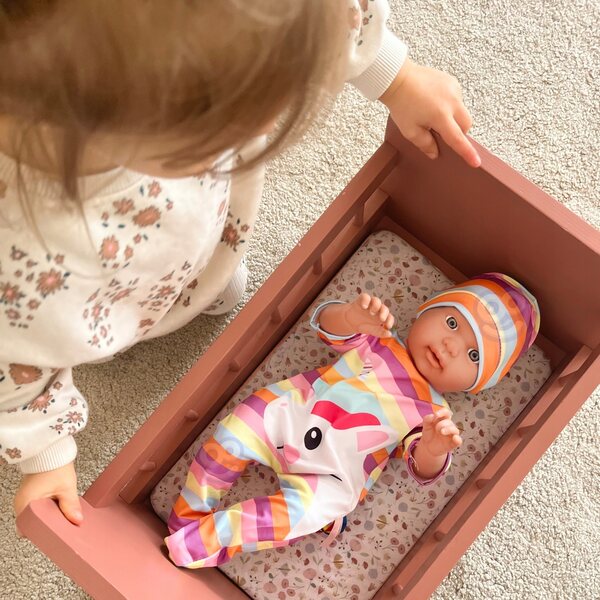 Woopie-Kleidungsset für 43–46 cm große Puppen mit Body, Pyjama und Einhornhut