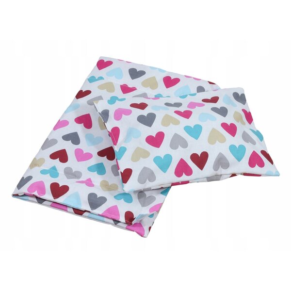 Culla per bambole Peewit con biancheria cuore, dimensioni 39x31x23x15 cm
