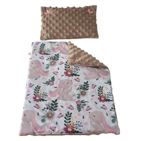 Komplett mit 30 cm Baumwoll-Puppenleinen und farbigem Minky-Polar