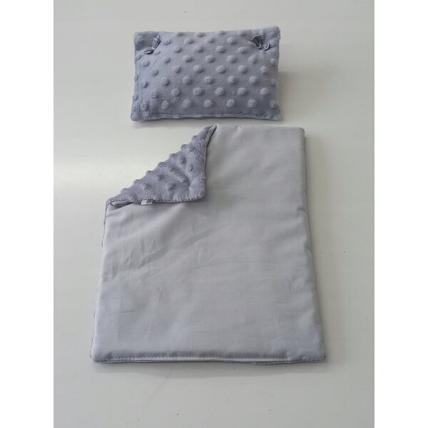 Komplett mit Bettwäsche für Puppen mit Decke und Kissen 30 cm, verschiedene Farben