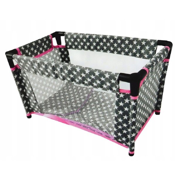 Großes Puppenbett mit Kissen, Decke und Reisetasche
