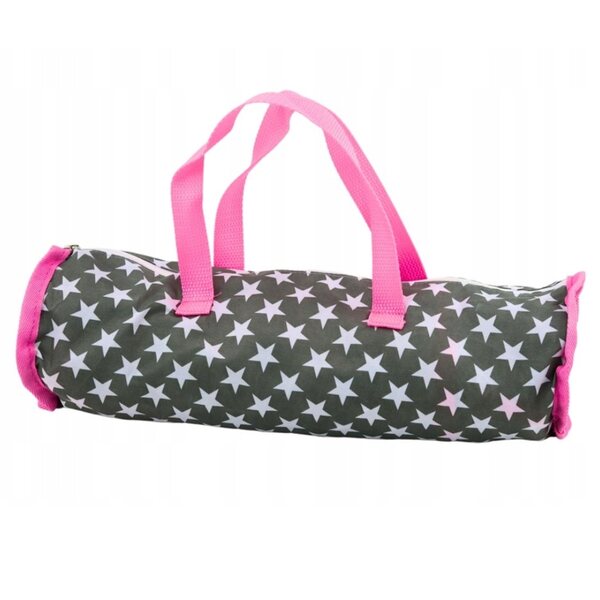 Großes Puppenbett mit Kissen, Decke und Reisetasche