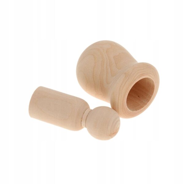 Set van 10 ruwe houten poppen voor knutselen en creatieve decoraties