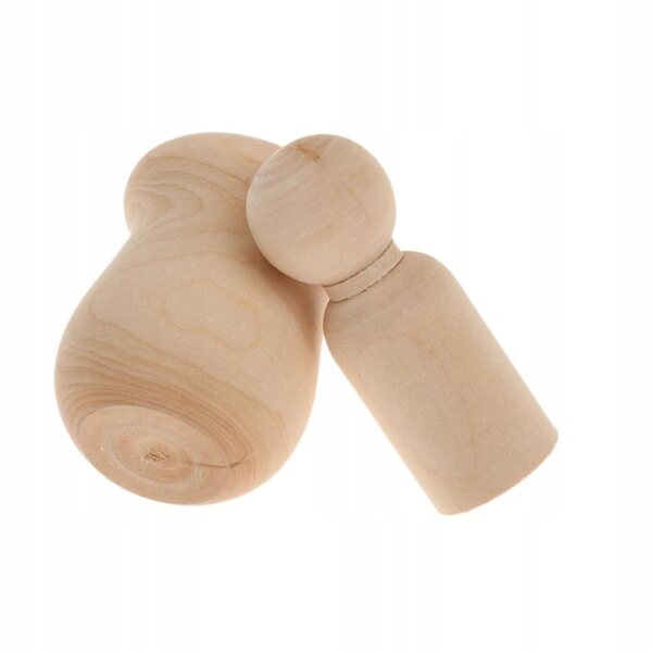 Set van 10 ruwe houten poppen voor knutselen en creatieve decoraties