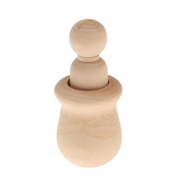Set van 10 ruwe houten poppen voor knutselen en creatieve decoraties