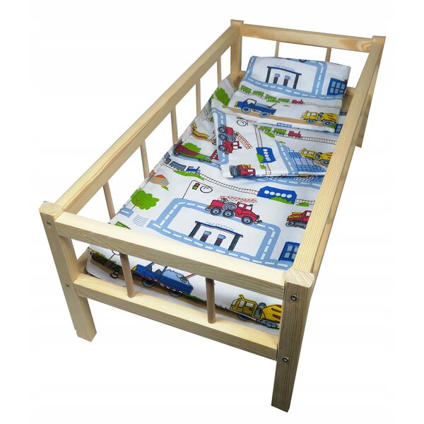 3-teiliges Bettwäscheset für Puppenbett 100 % Baumwolle AkcesBaby 45x24 cm
