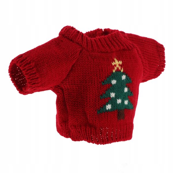 Maglione Rosso in Lana per Bambole, Morbido e Artigianale, Accessori Inclusi