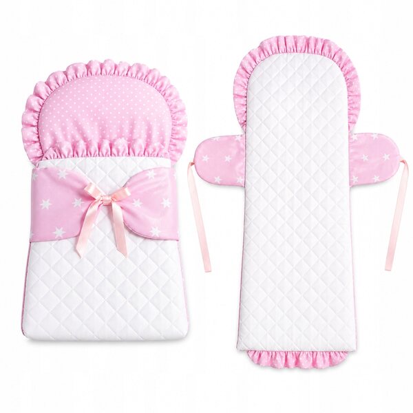 Otulacz Becik Sweet per Bambole 40-45 cm, Sacco Nanna Doppio Uso Rosa