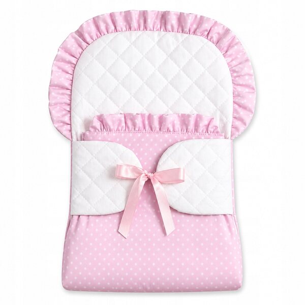 Otulacz Becik Sweet per Bambole 40-45 cm, Sacco Nanna Doppio Uso Rosa