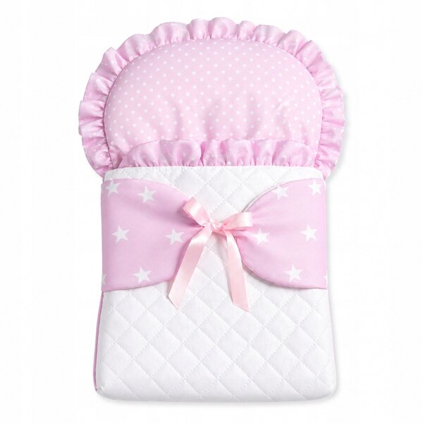 Otulacz Becik Sweet per Bambole 40-45 cm, Sacco Nanna Doppio Uso Rosa