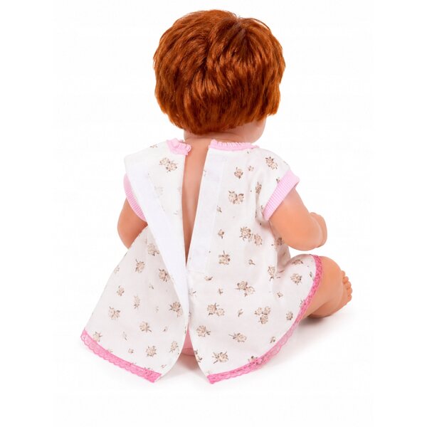 Abito in pizzo rosa per bambole 40-45 cm con motivo floreale