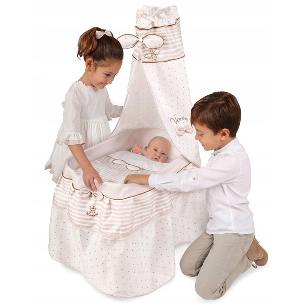 Letto per bambole Verona DeCuevas con baldacchino, copertina e cuscino