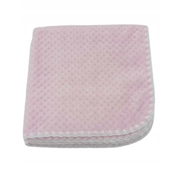 Doppelseitige Decke, rosa, weich und flauschig, 53x50 cm