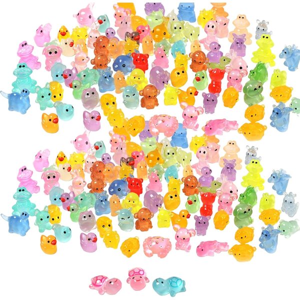 Mini animali in resina multicolore per decorare giardini, bonsai e case delle bambole
