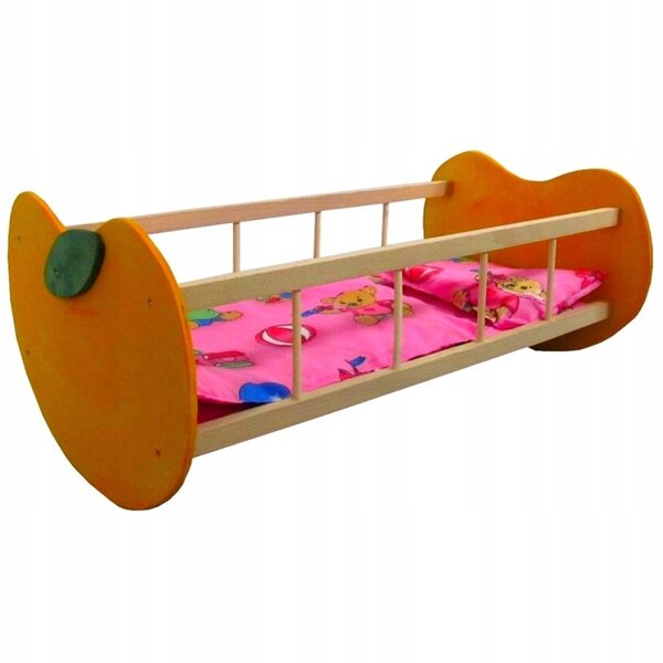 Macyszyn Toys Puppenwiege aus Holz, 23 cm, für Kinder ab 3 Jahren