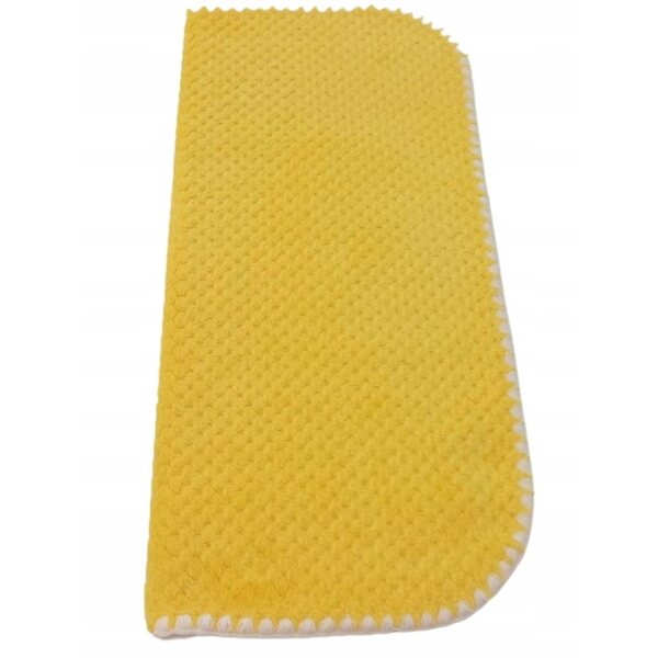 Coperta per bambole double-face, soffice, gialla con motivo di ananas, 50x53 cm